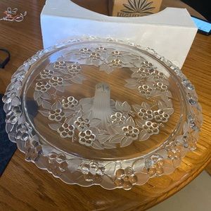 Crystal Cake Stand - new with box